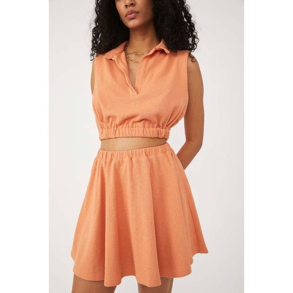 Free People Beach Ace Set Matching Two Piece Skort Skirt Shorts Cropped Tank Top - Picture 4 of 16
